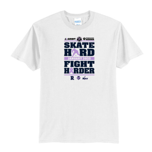 RHS Hockey Fights Cancer - Printed White Cotton Tee Shirt (PC54)