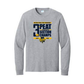 RHS Girls Hockey State - Athletic Heather Printed Cotton Long Sleeve T-Shirt (PC54LS)