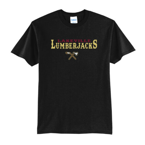 Lakeville Lumberjacks - Printed Black Core Blend Tee (PC55) - Image 2