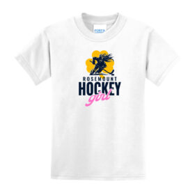 RAHA Girls Hockey Day - Printed White Core Blend Tee (PC55)