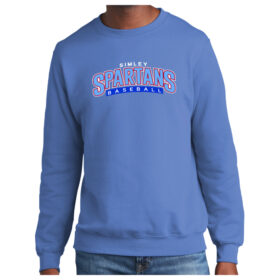 Simley Baseball - Carolina Blue Printed Fleece Crewneck Sweatshirt (PC78)