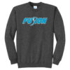 Fusion Fastpitch - Dark Heather Grey Printed Fleece Crewneck Sweatshirt (PC78)