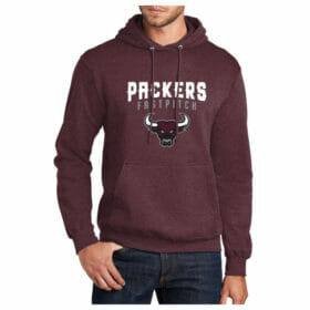 SSP Fastpitch - Heather Maroon Printed Cotton Hoodie (PC78H)