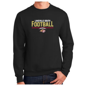 Lakeville South Football - Black Printed Fleece Crewneck Sweatshirt (PC90)