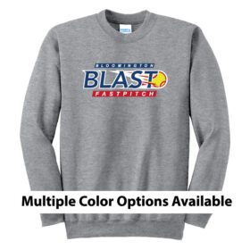 Bloomington Blast Fastpitch - Printed Fleece Crewneck Sweatshirt (PC90)