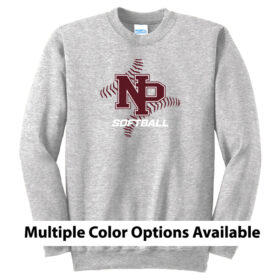 New Prague Softball - Printed Fleece Crewneck Sweatshirt (PC90)