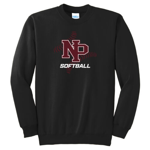 New Prague Softball - Printed Fleece Crewneck Sweatshirt (PC90) - Image 2