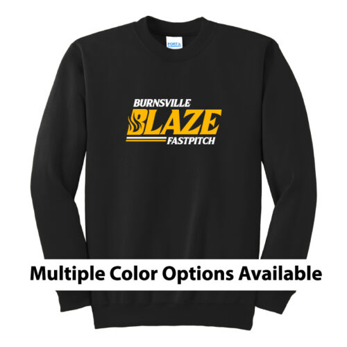 Burnsville Fastpitch - Printed Fleece Crewneck Sweatshirt (PC90)