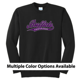 Buffalo Fastpitch - Printed Fleece Crewneck Sweatshirt (PC90)