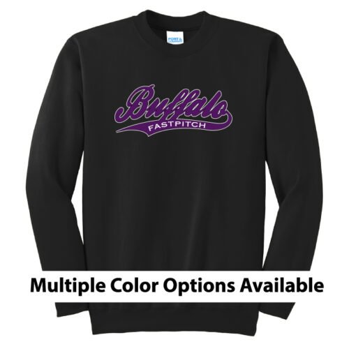 Buffalo Fastpitch - Printed Fleece Crewneck Sweatshirt (PC90)