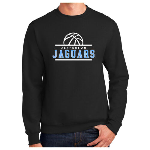 Jefferson Jaguars Basketball - Printed Fleece Crewneck Sweatshirt (PC90) - Image 2
