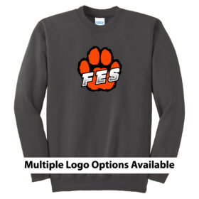 Farmington Elementary School - Printed Charcoal Fleece Crewneck Sweatshirt (PC90)