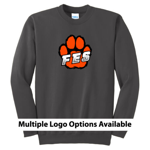 Farmington Elementary School - Printed Charcoal Fleece Crewneck Sweatshirt (PC90)
