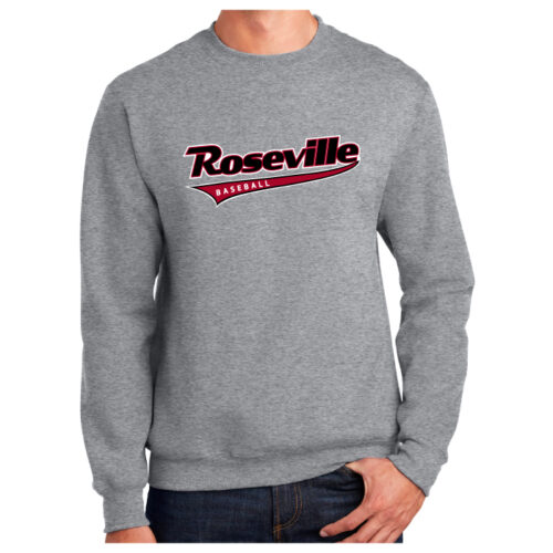 Roseville Baseball - Printed Fleece Crewneck Sweatshirt (PC90) - Image 2