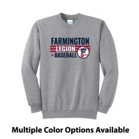 Farmington Legion Baseball - Printed Fleece Crewneck Sweatshirt (PC90)