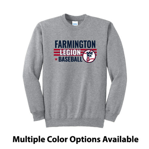 Farmington Legion Baseball - Printed Fleece Crewneck Sweatshirt (PC90)
