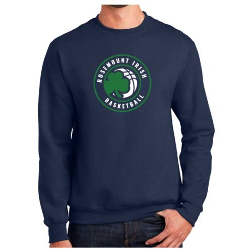 Rosemount Travel Basketball - Printed Fleece Crewneck Sweatshirt (PC90) - Image 2
