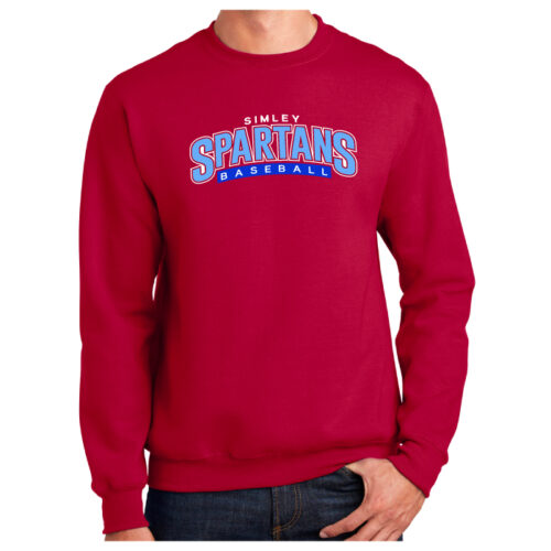 Simley Baseball - Printed Fleece Crewneck Sweatshirt (PC90) - Image 2
