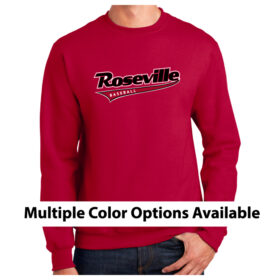 Roseville Baseball - Printed Fleece Crewneck Sweatshirt (PC90)