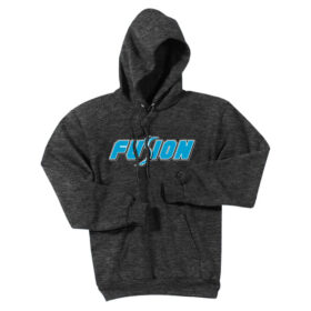 Fusion Fastpitch - Dark Heather Grey Printed Pullover Hoodie (PC90H)