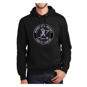 Hockey Fights Cancer - Black Printed Hoodie (PC90H)
