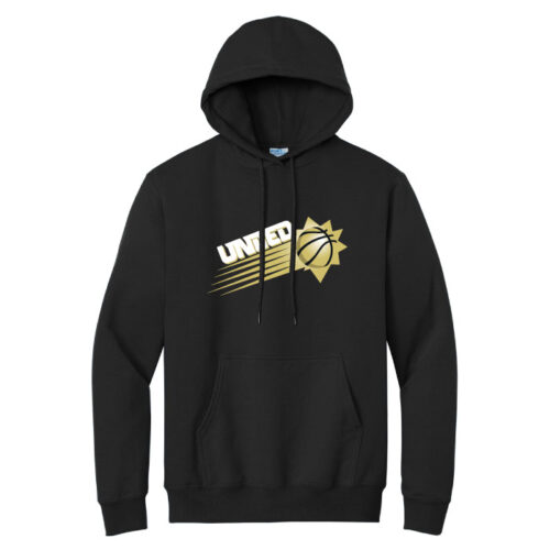 United Basketball - Printed Black Pullover Hoodie (PC90H)