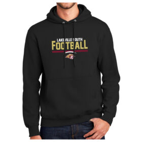 Lakeville South Football - Printed Black Pullover Hoodie (PC90H)