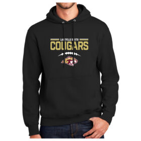 Lakeville South Football - Printed Black Pullover Hoodie (PC90H)