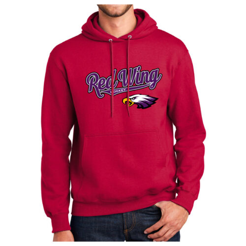 Red Wing Hockey - Printed Pullover Hoodie (PC90H) - Image 2