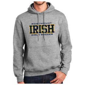 Rosemount Girls Soccer - Athletic Heather Tackle Twill Pullover Hoodie (PC90H)