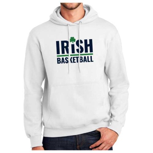 Rosemount Travel Basketball - White Word Mark Logo Printed Pullover Hoodie (PC90H)
