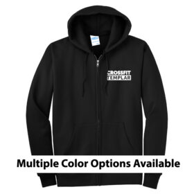 Crossfit Templar - Embroidered Full-Zip Fleece Hoodie (PC90ZH)