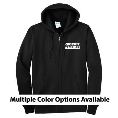 Crossfit Templar - Embroidered Full-Zip Fleece Hoodie (PC90ZH)