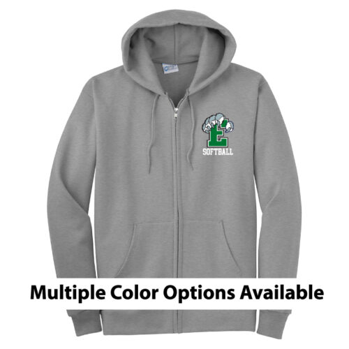 Eagan High School Softball - Embroidered Full-Zip Fleece Hoodie (PC90ZH)