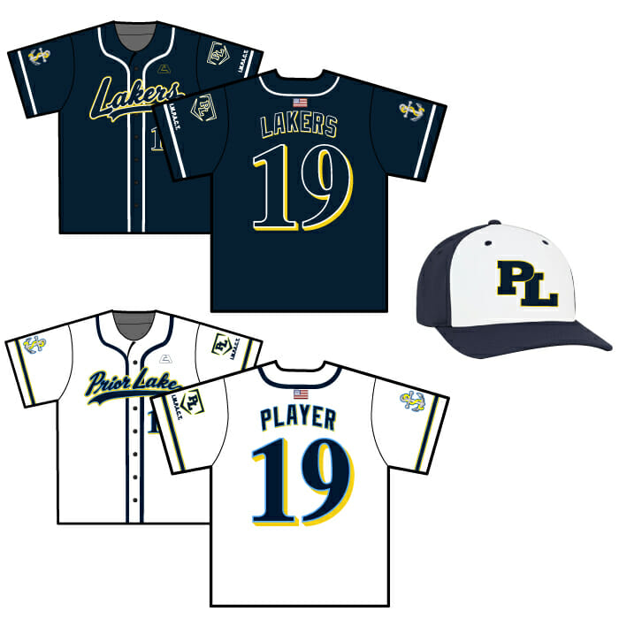 Prior Lake Baseball - Full-Dye Navy Player Jersey