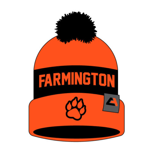 Farmington Youth Basketball - Knitted Pom Stocking Hat - Image 2