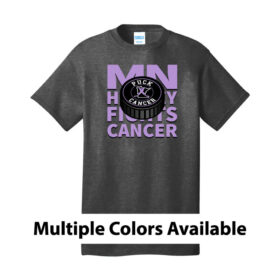 MN Hockey Fights Cancer - Puck Cancer Printed Cotton Tee Shirt (PC54)