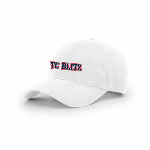 TC Blitz - White Embroidered Structured Baseball Cap (2260)