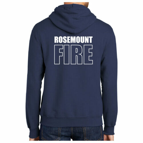 Rosemount Fire Dept - Navy Printed Pullover Hoodie (PC90H) - Image 2