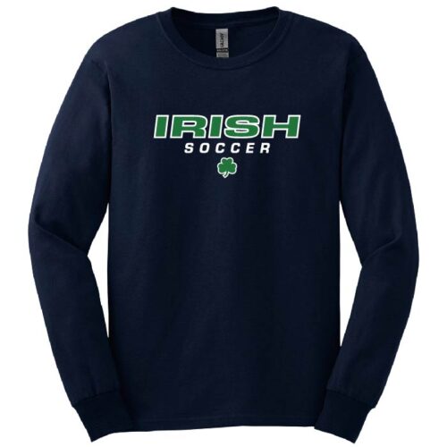 Rosemount Girls Soccer - Navy Printed Cotton Long Sleeve T-Shirt (G2400)
