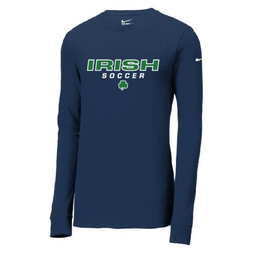 Rosemount Girls Soccer - Printed Nike Dri-FIT Cotton/Poly Long Sleeve Tee (NKBQ5230) - Image 2