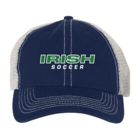 Rosemount Girls Soccer - Navy/Stone Embroidered Vintage Trucker Cap (4710)