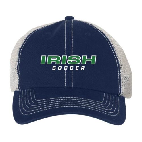 Rosemount Girls Soccer - Navy/Stone Embroidered Vintage Trucker Cap (4710)