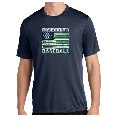 RHS Baseball - Navy Printed Performance Tee (ST350)