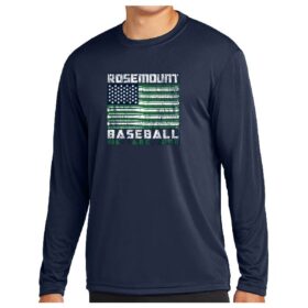 RHS Baseball - Navy Longsleeve Printed Performance Tee -(ST350LS)