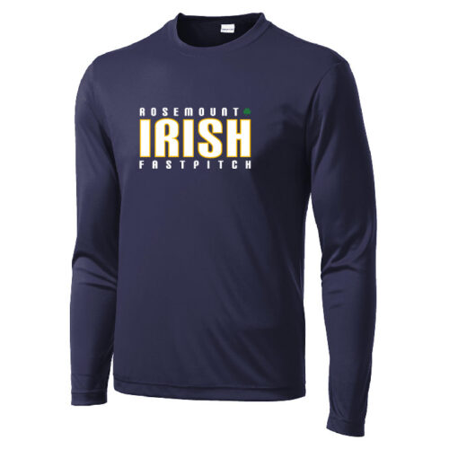 Rosemount Fastpitch - Navy Longsleeve Printed Performance Tee (ST350LS)