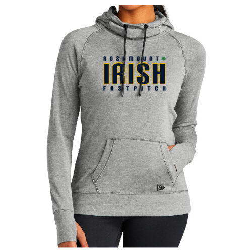 Rosemount Fastpitch - Shadow Grey Ladies Printed Tri-Blend Fleece Pullover (LNEA510)