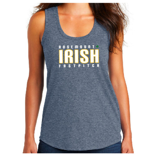 Rosemount Fastpitch- Printed Women’s Perfect Tri Racerback Tank (DM138L) - Image 2