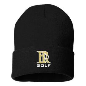 East Ridge HS Golf - Black Embroidered Cuffed Beanie
