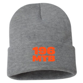 196 MTB - Dark Heather Grey Embroidered Cuffed Beanie (SP12)